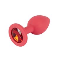 Silikonowy korek analny Jewel Red Plug small