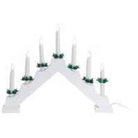 Świecznik świąteczny Candle Bridge biały, 7 LED