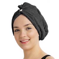 Szybkoschnący turban frotte czarny, czarny