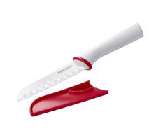 Tefal - Ceramiczny nóż santoku INGENIO 13 cm biały/czerwony