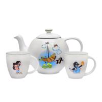 Thun Zestaw porcelanowy czajniczek i 2 kubki Moleand Ship