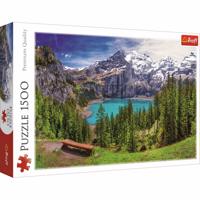 Trefl Puzzle Jezioro Oeschinen, Alpy 1500 elem.