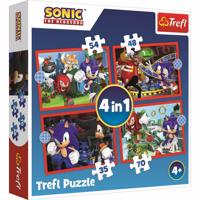 Trefl Puzzle Sonic Przygody, 4w1(35, 48, 54, 70 elem.)