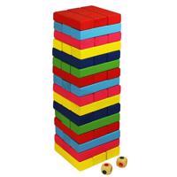 Wood Toys Drewniana wieża Jenga, kolorowy