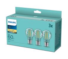 ZESTAW 3x LED Żarówka VINTAGE Philips A60 E27/7W/230V 2700K