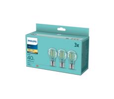 ZESTAW 3x LED Żarówka VINTAGE Philips E27/4,3W/230V 2700K